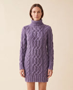 Cecily Sweater Dress for Women - Cable Knit Turtleneck Long Sleeve