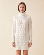 Cecily Sweater Dress for Women - Cable Knit Turtleneck Long Sleeve