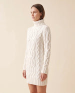 Cecily Sweater Dress for Women - Cable Knit Turtleneck Long Sleeve