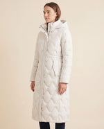 Cora Puffer Coat for Women - Longline Hooded Quilted