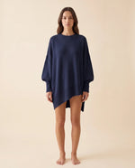 Daphne Sweater for Women - Oversized Asymmetric Hem Crew Neck