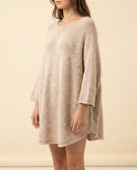Eloise Sweater for Women - Oversized Poncho-Style Curved Hem Round Neck