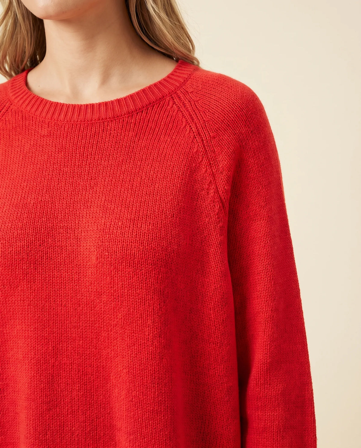 Eloise Sweater for Women - Oversized Poncho-Style Curved Hem Round Neck