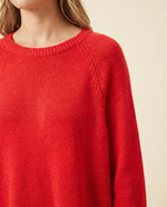 Eloise Sweater for Women - Oversized Poncho-Style Curved Hem Round Neck