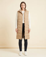 Esme Puffer Vest for Women - Longline Hooded Sleeveless