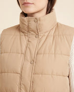 Esme Puffer Vest for Women - Longline Hooded Sleeveless