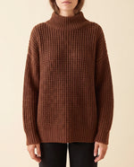 Fern Turtleneck Sweater for Women - Oversized Chunky Knit Drop Shoulder
