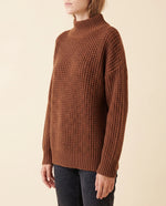 Fern Turtleneck Sweater for Women - Oversized Chunky Knit Drop Shoulder