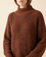 Fern Turtleneck Sweater for Women - Oversized Chunky Knit Drop Shoulder