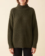 Fern Turtleneck Sweater for Women - Oversized Chunky Knit Drop Shoulder