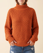 Fern Turtleneck Sweater for Women - Oversized Chunky Knit Drop Shoulder