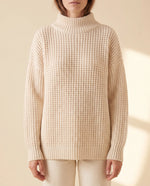 Fern Turtleneck Sweater for Women - Oversized Chunky Knit Drop Shoulder