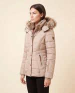 Iris Puffer Jacket for Women - Hooded Padded Winter Zip-Up