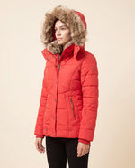 Iris Puffer Jacket for Women - Hooded Padded Winter Zip-Up