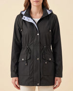 Mira Trench Coat for Women - Hooded Water-Repellent Longline