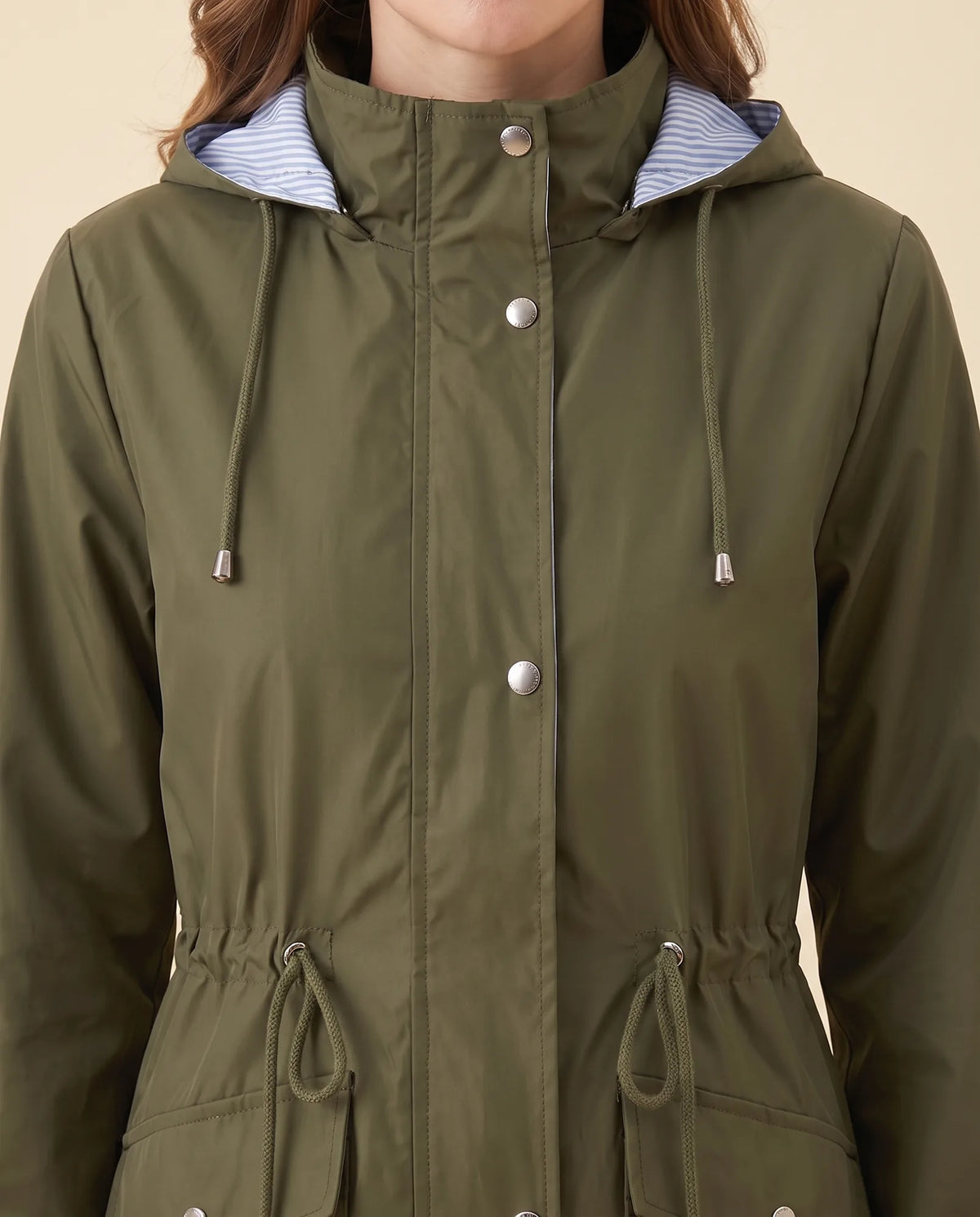 Mira Trench Coat for Women - Hooded Water-Repellent Longline