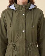 Mira Trench Coat for Women - Hooded Water-Repellent Longline
