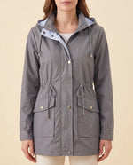 Mira Trench Coat for Women - Hooded Water-Repellent Longline