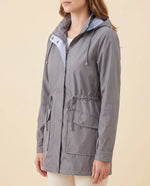 Mira Trench Coat for Women - Hooded Water-Repellent Longline