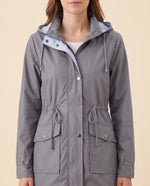 Mira Trench Coat for Women - Hooded Water-Repellent Longline