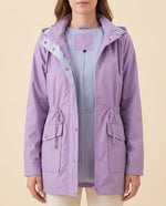 Mira Trench Coat for Women - Hooded Water-Repellent Longline
