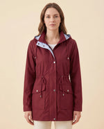 Mira Trench Coat for Women - Hooded Water-Repellent Longline