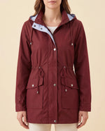 Mira Trench Coat for Women - Hooded Water-Repellent Longline