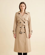 Nell Trench Coat for Women - Double-Breasted Belted Longline