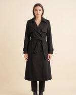 Nell Trench Coat for Women - Double-Breasted Belted Longline