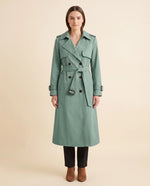 Nell Trench Coat for Women - Double-Breasted Belted Longline