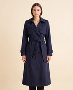 Nell Trench Coat for Women - Double-Breasted Belted Longline