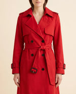 Nell Trench Coat for Women - Double-Breasted Belted Longline