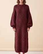 Noelle Maxi Sweater Dress for Women - Chunky Knit Oversized Balloon Sleeve