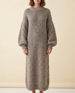 Noelle Maxi Sweater Dress for Women - Chunky Knit Oversized Balloon Sleeve