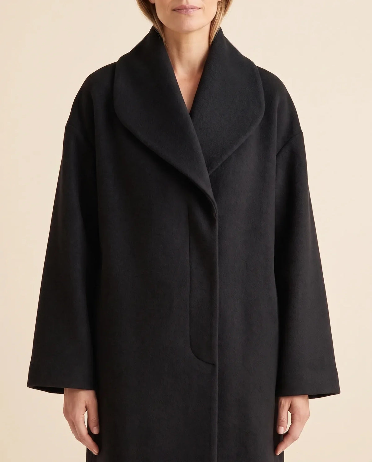Opal Wrap Coat for Women - Shawl Collar Swing Fit