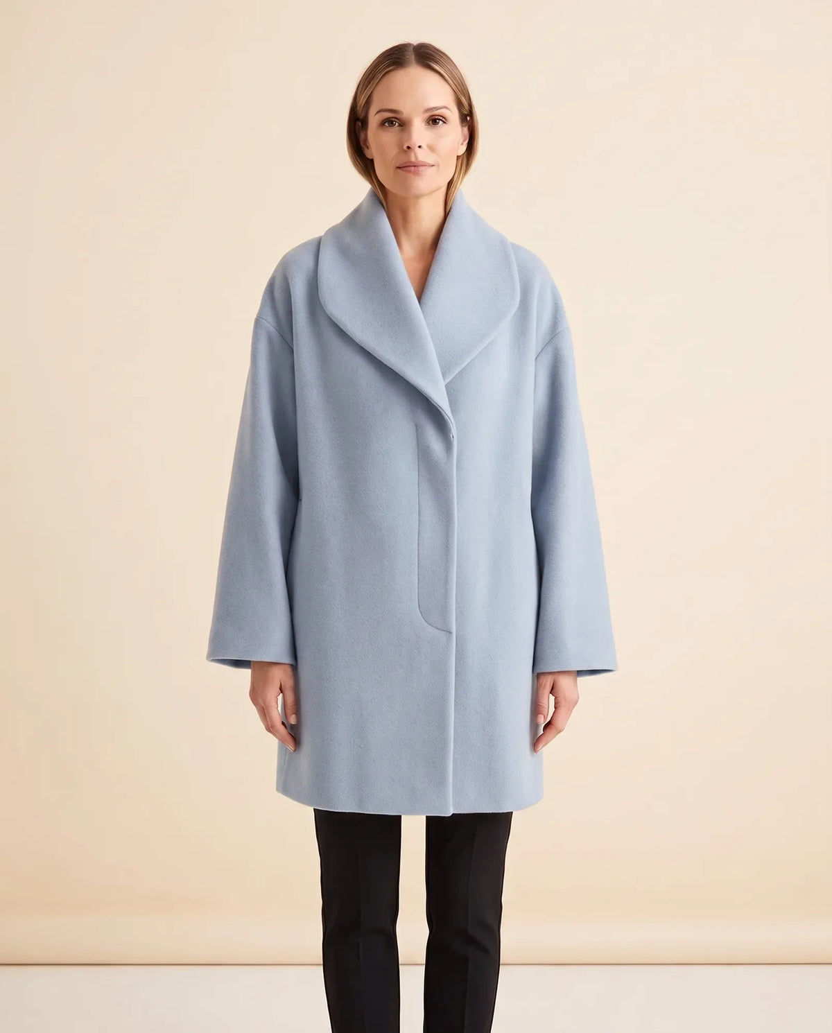 Opal Wrap Coat for Women - Shawl Collar Swing Fit