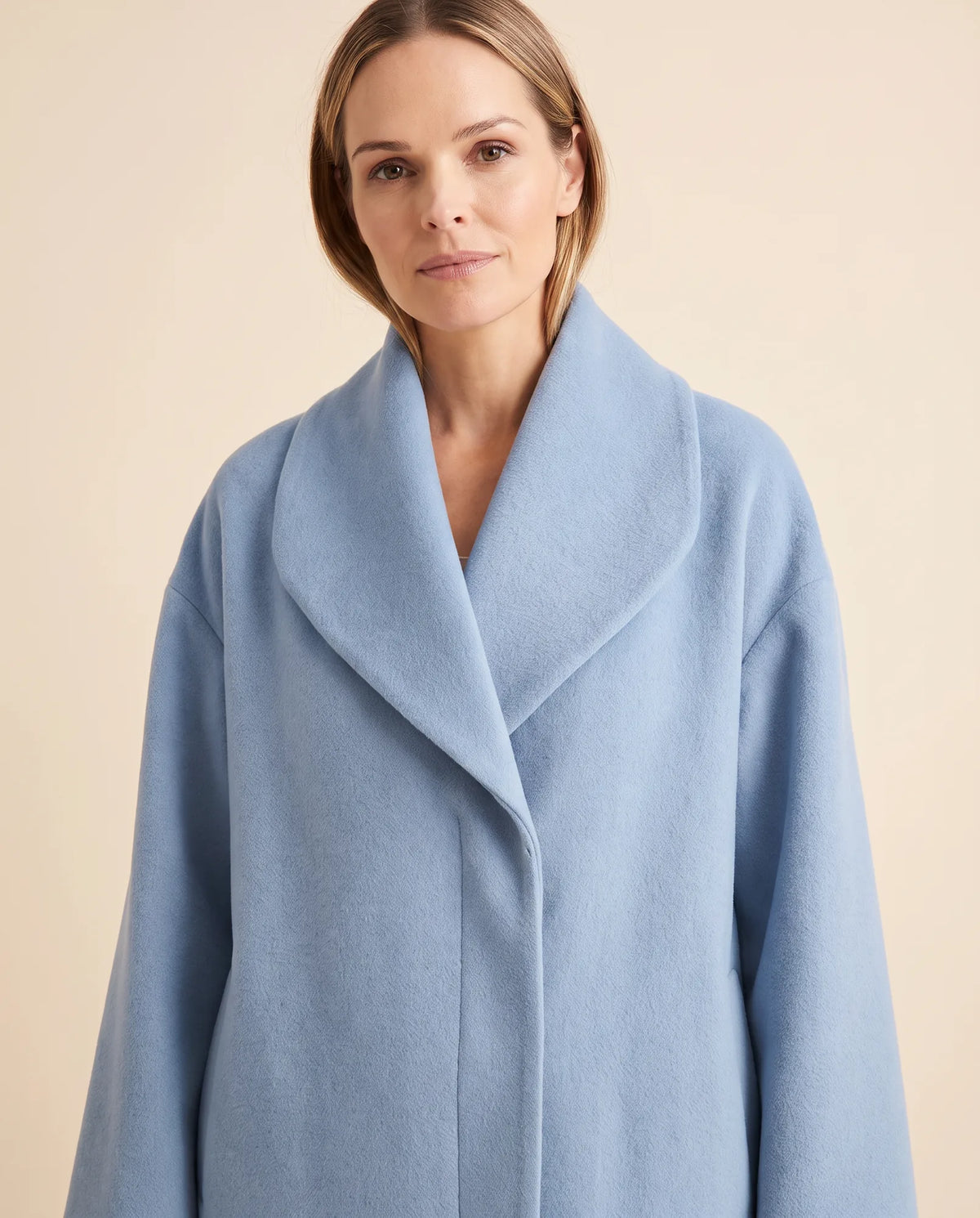 Opal Wrap Coat for Women - Shawl Collar Swing Fit