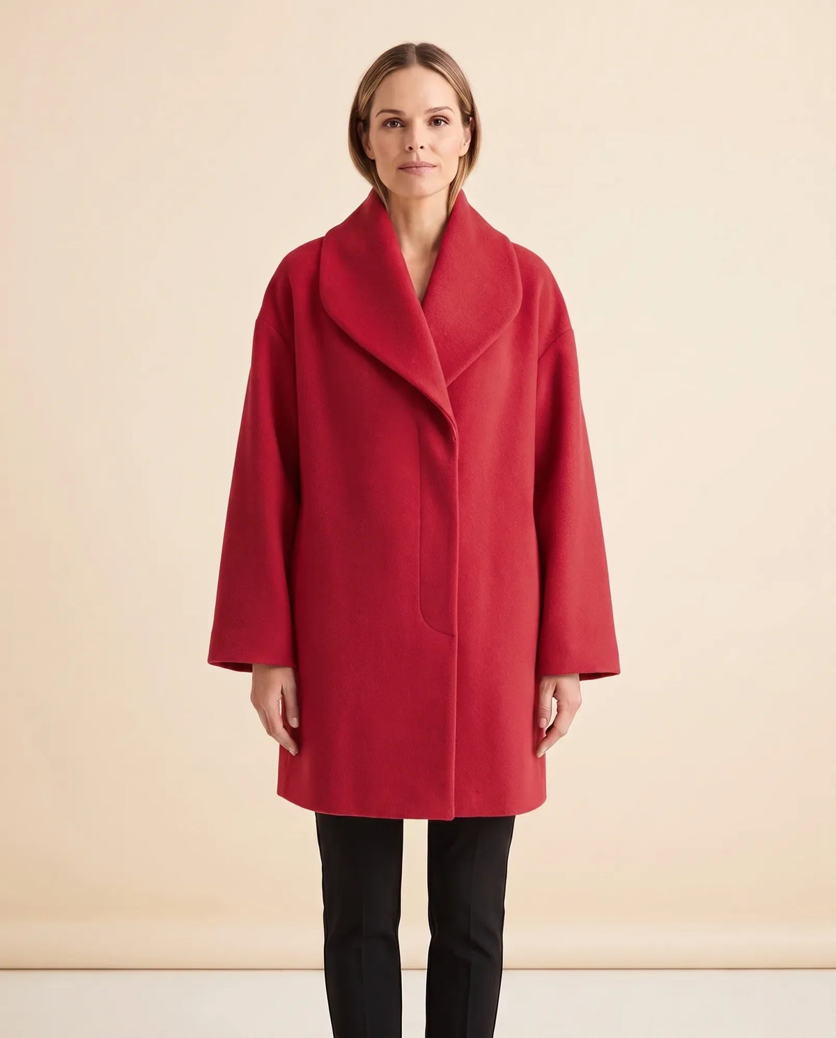 Opal Wrap Coat for Women - Shawl Collar Swing Fit