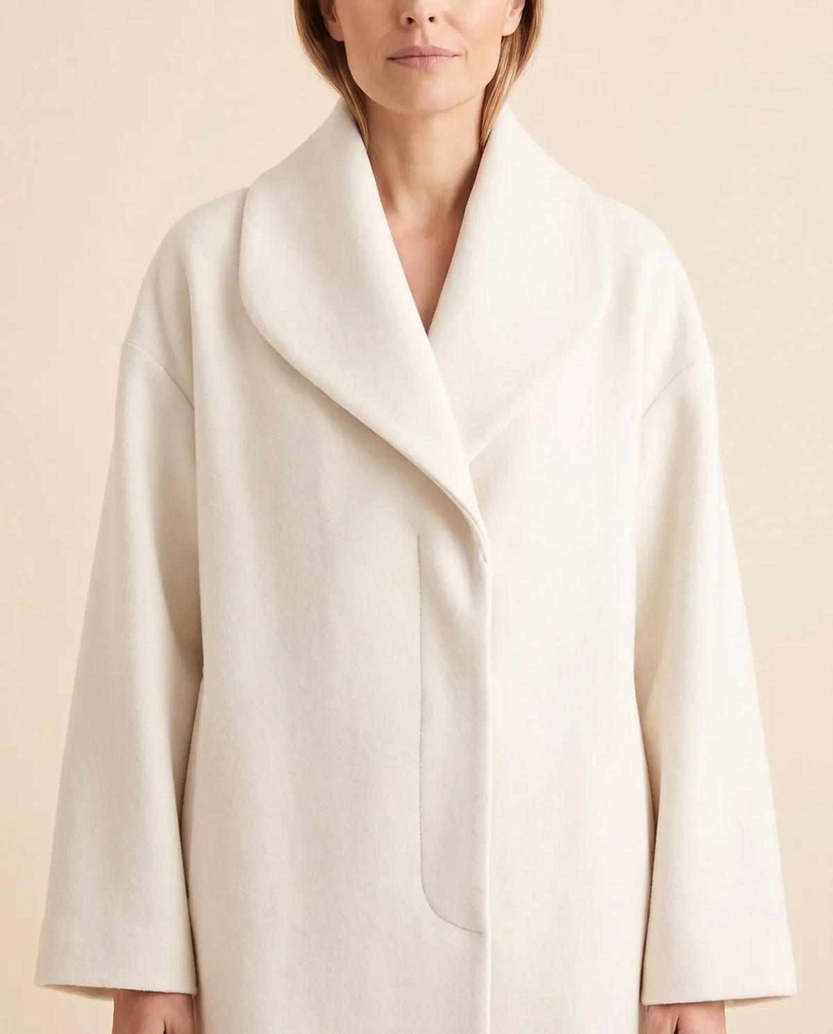 Opal Wrap Coat for Women - Shawl Collar Swing Fit
