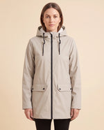 Pearl Hooded Coat for Women - Zip-Up Lined Winter Warm
