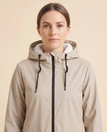 Pearl Hooded Coat for Women - Zip-Up Lined Winter Warm