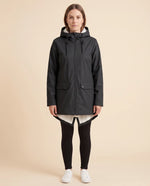 Pearl Hooded Coat for Women - Zip-Up Lined Winter Warm
