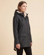 Pearl Hooded Coat for Women - Zip-Up Lined Winter Warm