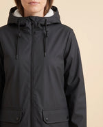 Pearl Hooded Coat for Women - Zip-Up Lined Winter Warm