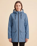 Pearl Hooded Coat for Women - Zip-Up Lined Winter Warm