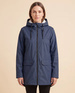 Pearl Hooded Coat for Women - Zip-Up Lined Winter Warm