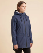 Pearl Hooded Coat for Women - Zip-Up Lined Winter Warm