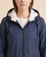Pearl Hooded Coat for Women - Zip-Up Lined Winter Warm