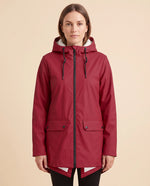 Pearl Hooded Coat for Women - Zip-Up Lined Winter Warm