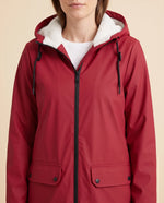Pearl Hooded Coat for Women - Zip-Up Lined Winter Warm